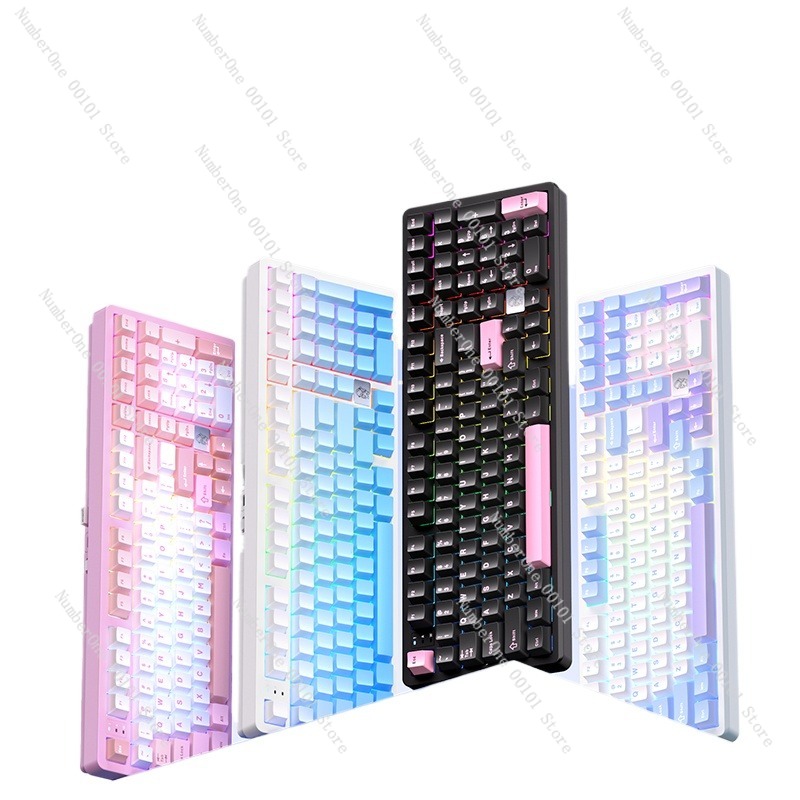Esports Gaming Keyboard - Aluminum Alloy Mechanical Keyboard,Wireless Three-Mode Bluetooth