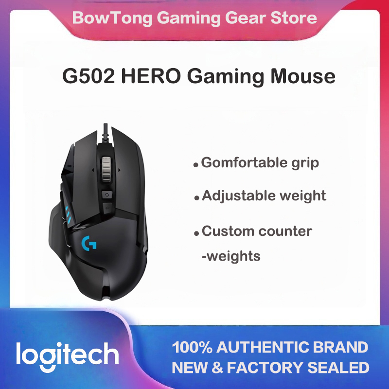 Logitech G502 HERO Dominator W - Esports Gaming Mouse Weight Adjustable ulasan dan harga