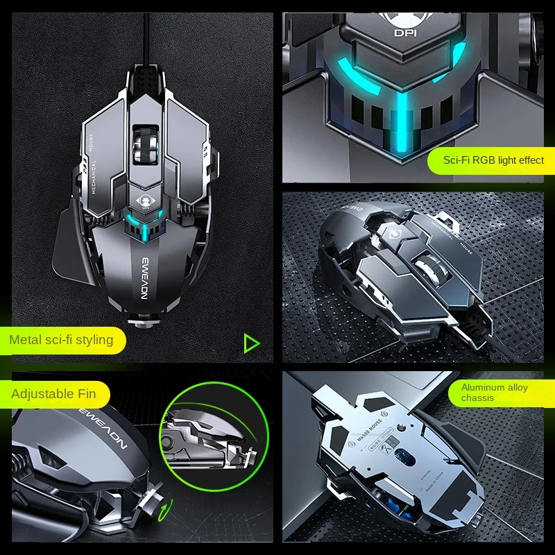 MK500 Esports Gaming Mouse Wir - Esports Gaming Mouse Weight Adjustable ulasan dan harga