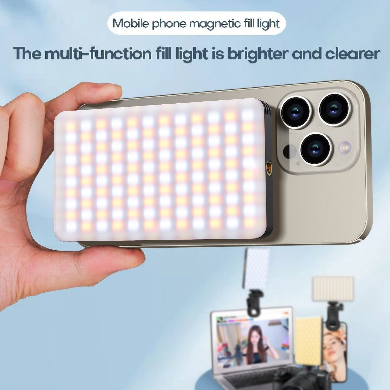 Magnetic Phone Fill Light Dual - Led Light Panel Stream ulasan dan harga