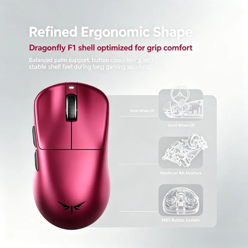 VGN Dragonfly F1 V5 Wireless G - Esports Wireless Gaming Mouse ulasan dan harga