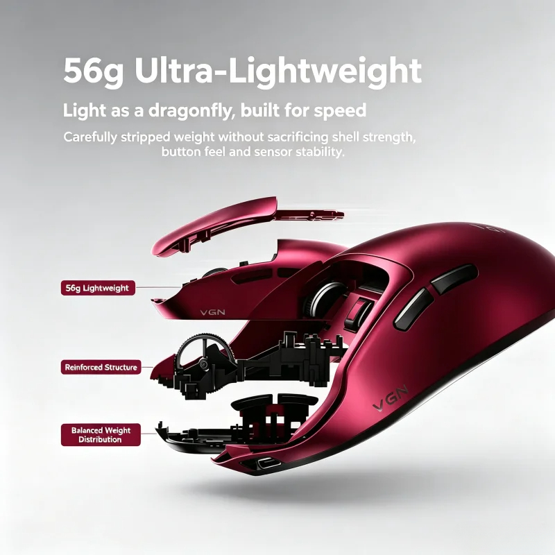 VGN Dragonfly F1 V5 Wireless G - Esports Wireless Gaming Mouse ulasan dan harga