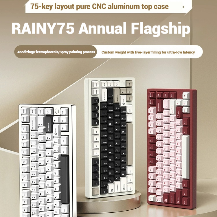 Wireless Bluetooth RAINY75 Cus - Esports Gaming Keyboard ulasan dan harga