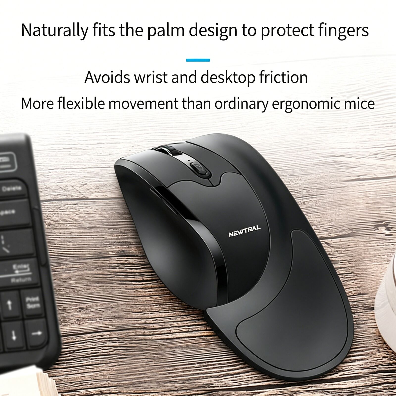 2.4GHz Wireless Vertical Ergon - Esports Gaming Mouse Weight Adjustable ulasan dan harga