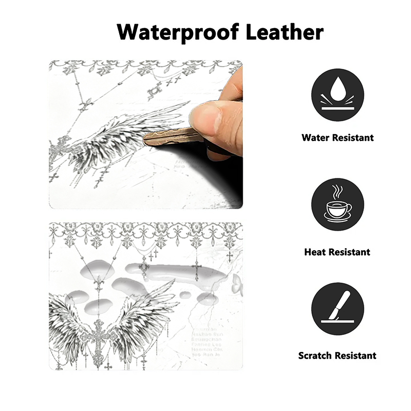 Leather Mousepad Black White A - Esports Gaming Keyboard ulasan dan harga