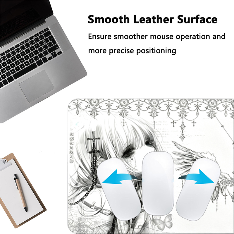 Leather Mousepad Black White A - Esports Gaming Keyboard ulasan dan harga