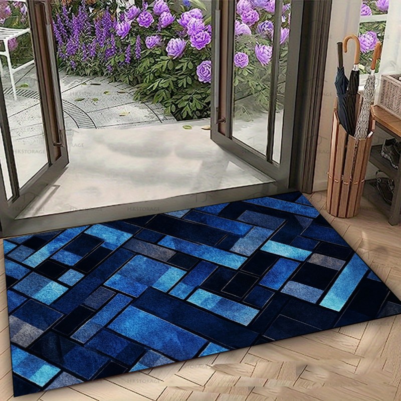 Nordic Blue Geometric Patchwor - Esports Gaming Hotel ulasan dan harga
